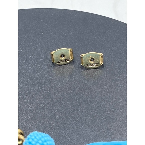 J. Crew Blue Rhinestone and Tassel Drop Pierced Earrings - Picture 5 of 11
